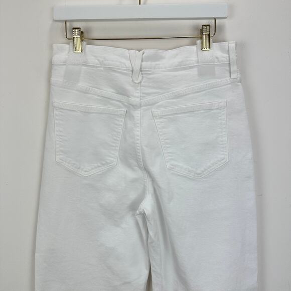 J.Crew Slim Wide Leg Jean White High Waisted Classic Stretch Denim US 28 NWT - Picture 14 of 16